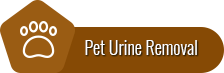 A brown and green background with the words pet urine removal